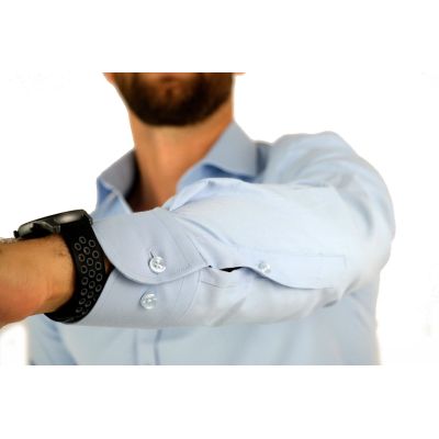 DANIEL BESSI Koszula męska fb010 błękitna, lycra | Sklep GriShop.eu | Koszule