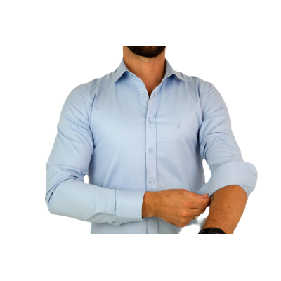 DANIEL BESSI Koszula męska fb010 błękitna, lycra | Sklep GriShop.eu | Koszule