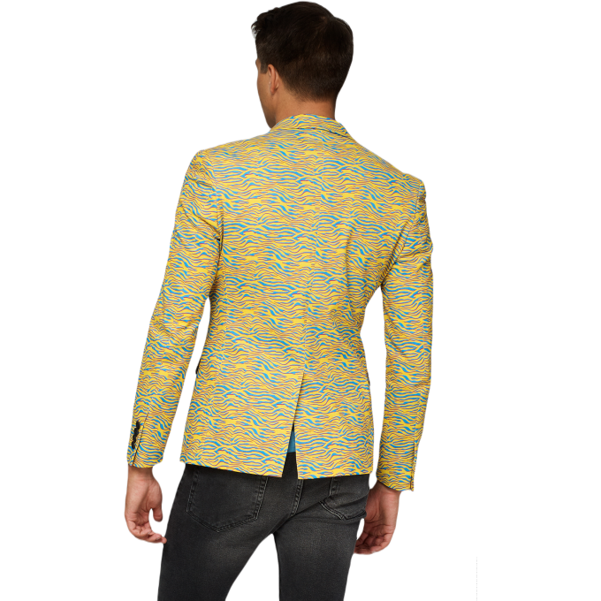 OPPOSUITS Marynarka męska żółta, efektowna kolorowa zebra, casual | Sklep GriShop.eu | Marynarki