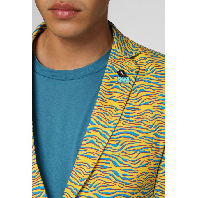 OPPOSUITS Marynarka męska żółta, efektowna kolorowa zebra, casual | Sklep GriShop.eu | Marynarki