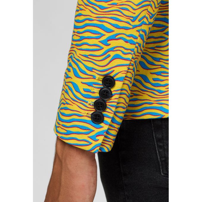 OPPOSUITS Marynarka męska żółta, efektowna kolorowa zebra, casual | Sklep GriShop.eu | Marynarki