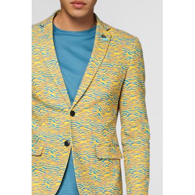 OPPOSUITS Marynarka męska żółta, efektowna kolorowa zebra, casual | Sklep GriShop.eu | Marynarki