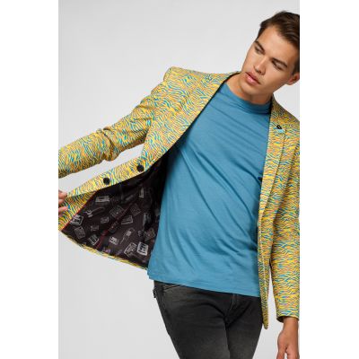 OPPOSUITS Marynarka męska żółta, efektowna kolorowa zebra, casual | Sklep GriShop.eu | Marynarki