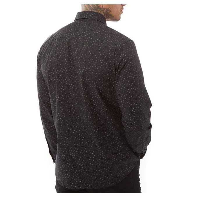 SELECTED HOMME Koszula męska czarna KSH1 w drobny wzór | Sklep GriShop.eu | Koszule
