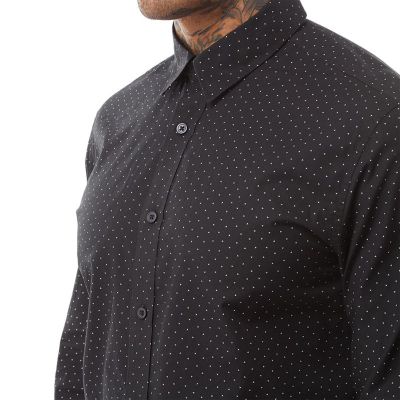 SELECTED HOMME Koszula męska czarna KSH1 w drobny wzór | Sklep GriShop.eu | Koszule