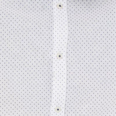 JACK&JONES Koszula męska biała na stójce KJJ02 w drobny wzór | Sklep GriShop.eu | Koszule