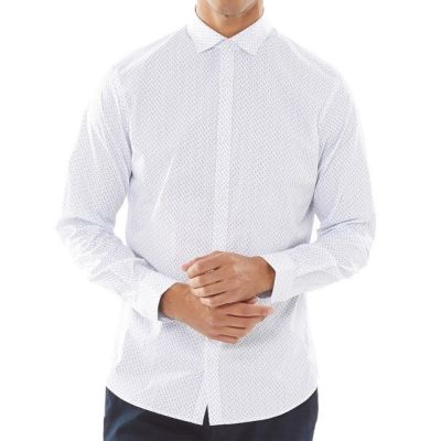 JACK&JONES Koszula męska biała KJJ03 w drobny wzór | Sklep GriShop.eu | Koszule
