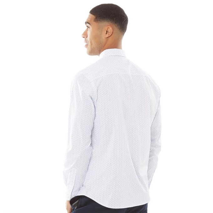 JACK&JONES Koszula męska biała KJJ03 w drobny wzór | Sklep GriShop.eu | Koszule