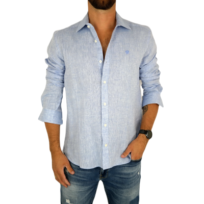 NORTH SAILS Koszula męska KNS2 niebieska, LEN | Sklep GriShop.eu | Koszule