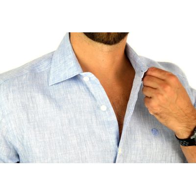 NORTH SAILS Koszula męska KNS2 niebieska, LEN | Sklep GriShop.eu | Koszule