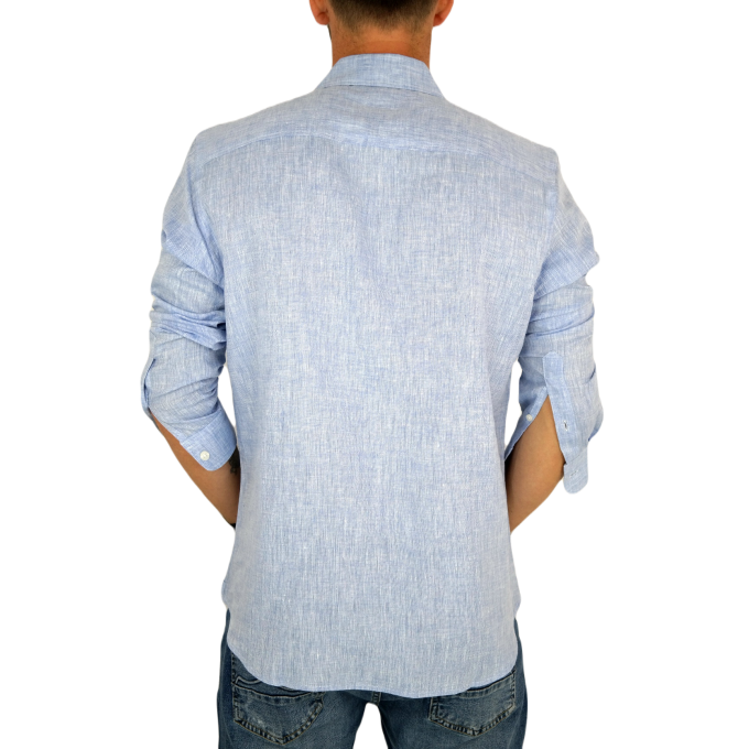 NORTH SAILS Koszula męska KNS2 niebieska, LEN | Sklep GriShop.eu | Koszule