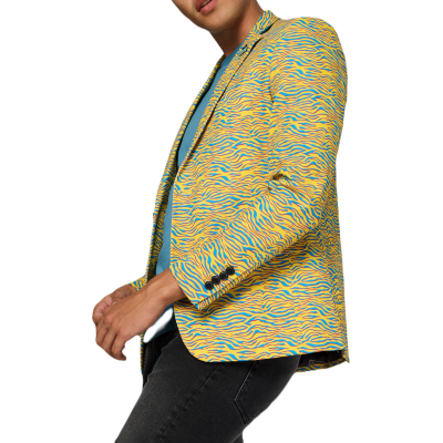 OPPOSUITS Marynarka męska żółta, efektowna kolorowa zebra, casual | Sklep GriShop.eu | Marynarki