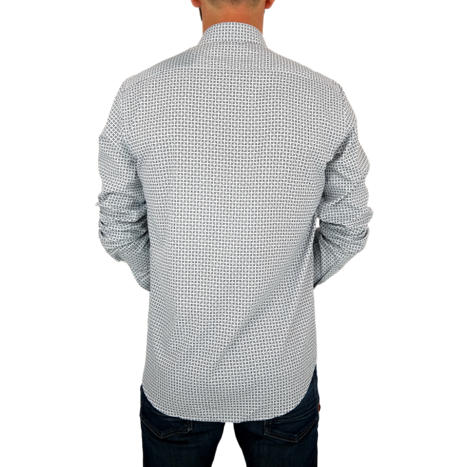 DANIEL BESSI Koszula męska fb204 drobny wzór, kwadraciki, efekt jedwabiu | Sklep GriShop.eu | Koszule