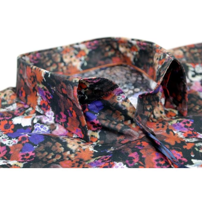 DANIEL BESSI koszula męska fb097 kolorowa kwietki cieniowana | Sklep GriShop.eu | Koszule