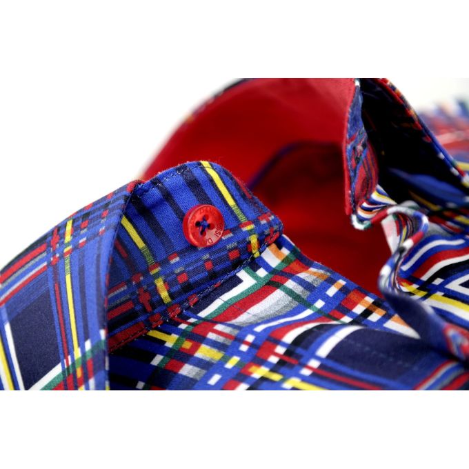 DANIEL BESSI Koszula męska fb293 kolorowa krata | Sklep GriShop.eu | Koszule