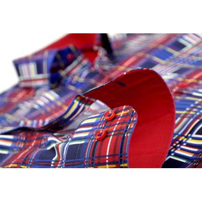 DANIEL BESSI Koszula męska fb293 kolorowa krata | Sklep GriShop.eu | Koszule