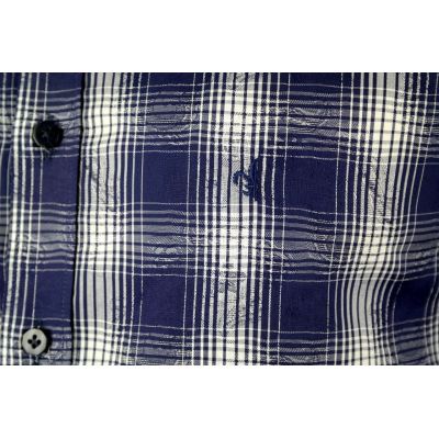 DANIEL BESSI koszula męska fb082 granatowo biała krata | Sklep GriShop.eu | Koszule