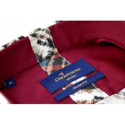 DANIEL BESSI Koszula męska fb175K kolorowa odcienie brązu | Sklep GriShop.eu | Koszule