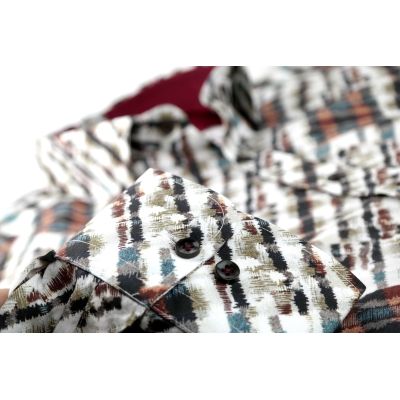 DANIEL BESSI Koszula męska fb175K kolorowa odcienie brązu | Sklep GriShop.eu | Koszule