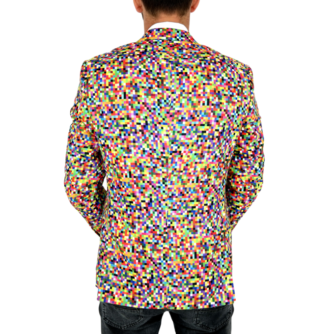 GIOVANNI PERA Marynarka męska D608 casual, PIKSELE, kolorowa, imprezowa | Sklep GriShop.eu | Marynarki