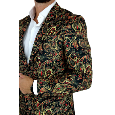 GIOVANNI PERA Marynarka męska D612 casual, PAISLEY, kwiaty, elegancka | Sklep GriShop.eu | Marynarki