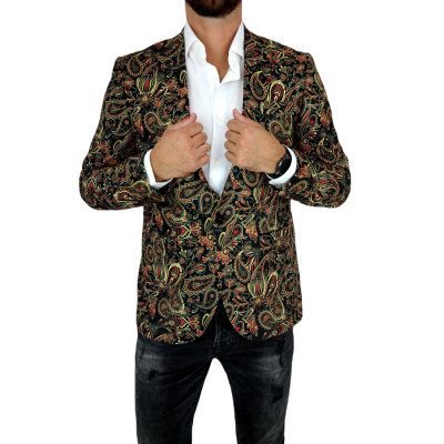 GIOVANNI PERA Marynarka męska D612 casual, PAISLEY, kwiaty, elegancka | Sklep GriShop.eu | Marynarki