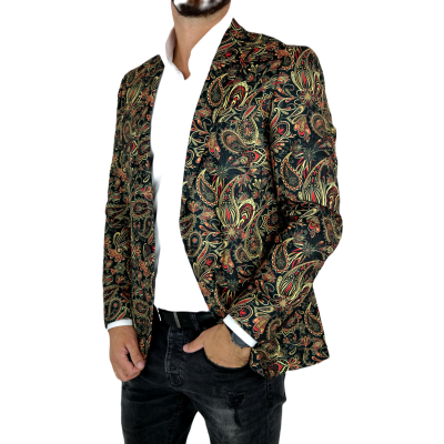 GIOVANNI PERA Marynarka męska D612 casual, PAISLEY, kwiaty, elegancka | Sklep GriShop.eu | Marynarki