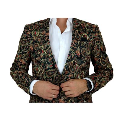GIOVANNI PERA Marynarka męska D612 casual, PAISLEY, kwiaty, elegancka | Sklep GriShop.eu | Marynarki