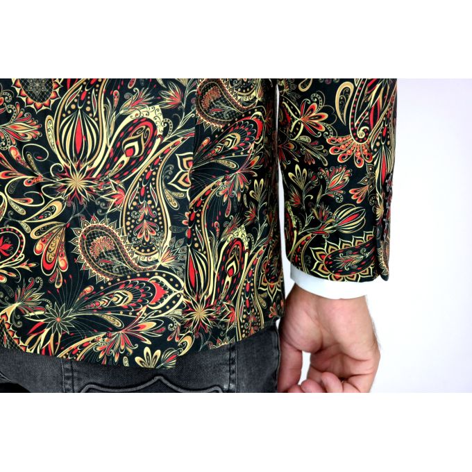 GIOVANNI PERA Marynarka męska D612 casual, PAISLEY, kwiaty, elegancka | Sklep GriShop.eu | Marynarki