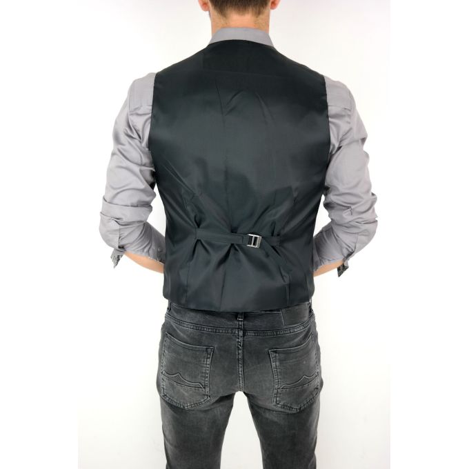 GIOVANNI PERA bezrękawnik, kamizelka męska D614 biało czarna OKO, my world | Sklep GriShop.eu | Kamizelki