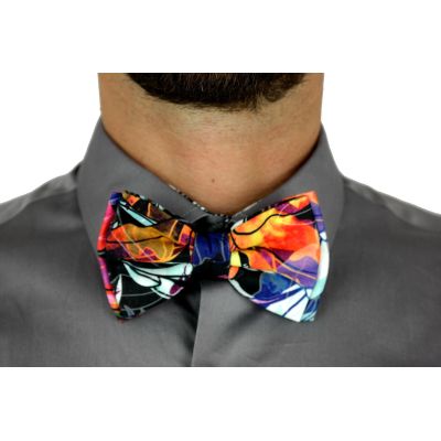 GIOVANNI PERA elegancka mucha muszka D609 kolorowa w kwiaty | Sklep GriShop.eu | Muszki