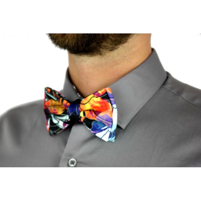 GIOVANNI PERA elegancka mucha muszka D609 kolorowa w kwiaty | Sklep GriShop.eu | Muszki