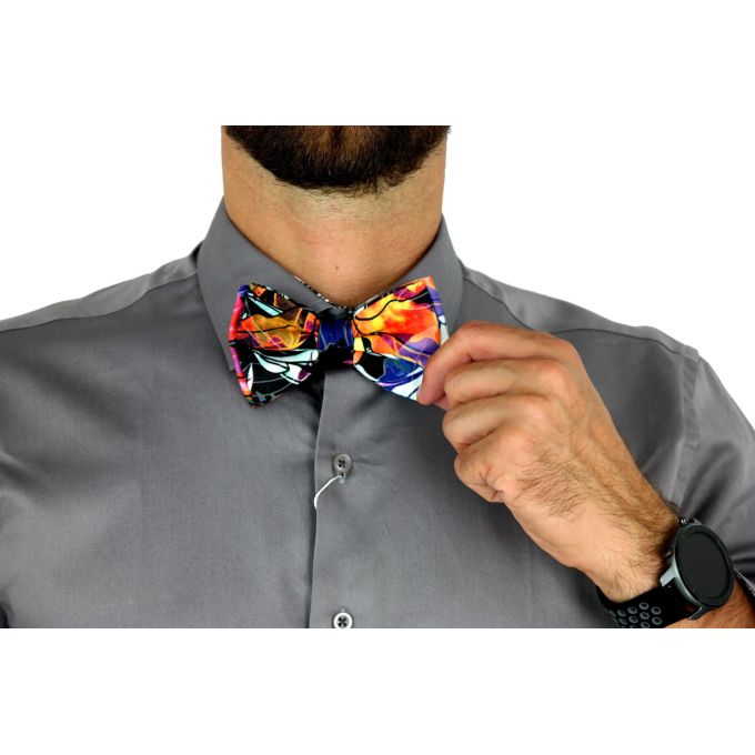 GIOVANNI PERA elegancka mucha muszka D609 kolorowa w kwiaty | Sklep GriShop.eu | Muszki