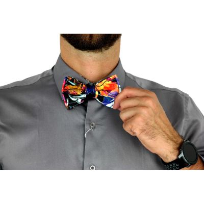 GIOVANNI PERA elegancka mucha muszka D609 kolorowa w kwiaty | Sklep GriShop.eu | Muszki
