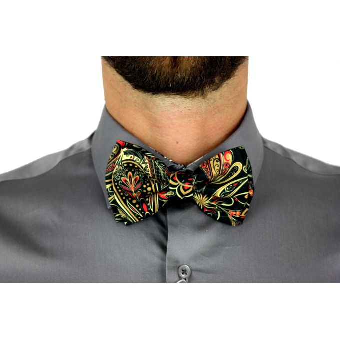 GIOVANNI PERA elegancka mucha muszka D612 kwiaty, PAISLEY, elegancka | Sklep GriShop.eu | Muszki