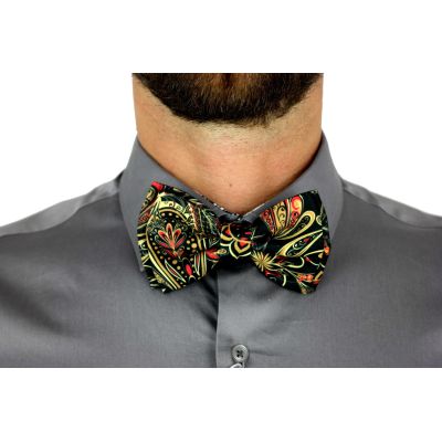 GIOVANNI PERA elegancka mucha muszka D612 kwiaty, PAISLEY, elegancka | Sklep GriShop.eu | Muszki