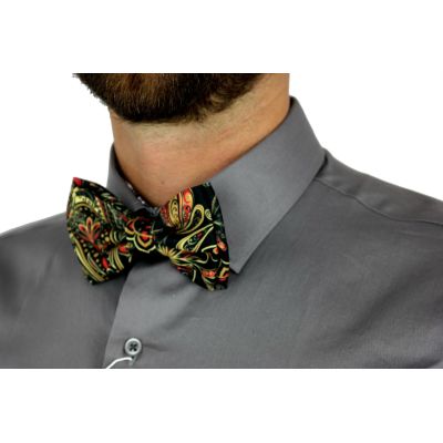 GIOVANNI PERA elegancka mucha muszka D612 kwiaty, PAISLEY, elegancka | Sklep GriShop.eu | Muszki