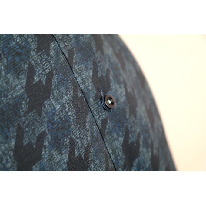 DANIEL BESSI Koszula męska fb014 granatowa, wzór, efekt jedwabiu | Sklep GriShop.eu | Koszule