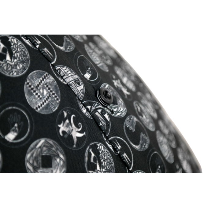 DANIEL BESSI Koszula męska fb150 czarno-biały, wzór, efekt jedwabiu | Sklep GriShop.eu | Koszule