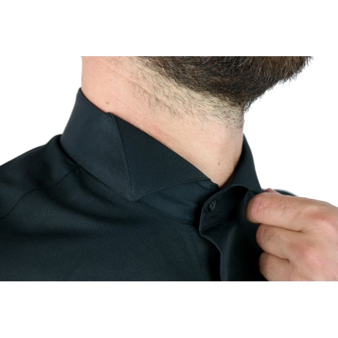 DORSS Koszula męska na spinki, czarna, stójka KD3 | Sklep GriShop.eu | Koszule
