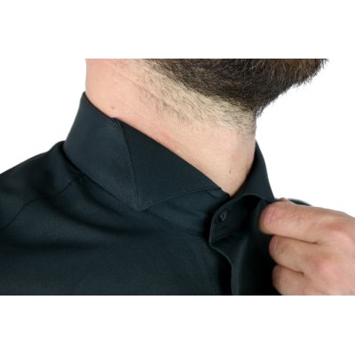 DORSS Koszula męska na spinki, czarna, stójka KD3 | Sklep GriShop.eu | Koszule