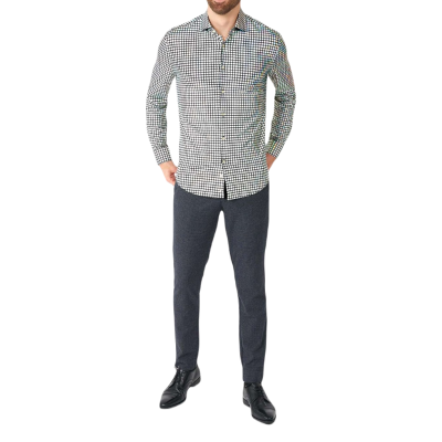 OPPOSUITS Koszula męska srebrna czarna, połysk, blask, kwadraciki, imprezowa, disco | Sklep GriShop.eu | Koszule