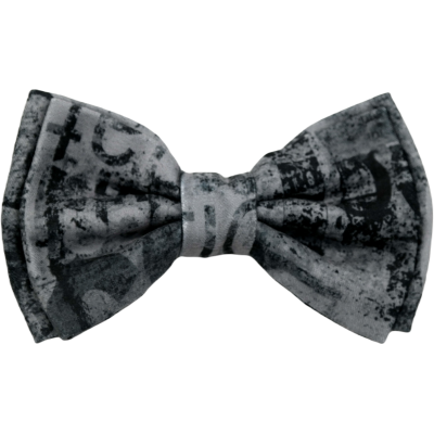 GIOVANNI PERA elegancka mucha muszka D611 grafitowa, NAPISY | Sklep GriShop.eu | Muszki