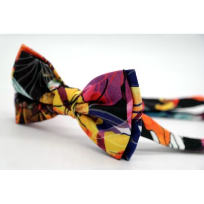 GIOVANNI PERA elegancka mucha muszka D609 kolorowa w kwiaty | Sklep GriShop.eu | Muszki