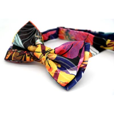 GIOVANNI PERA elegancka mucha muszka D609 kolorowa w kwiaty | Sklep GriShop.eu | Muszki