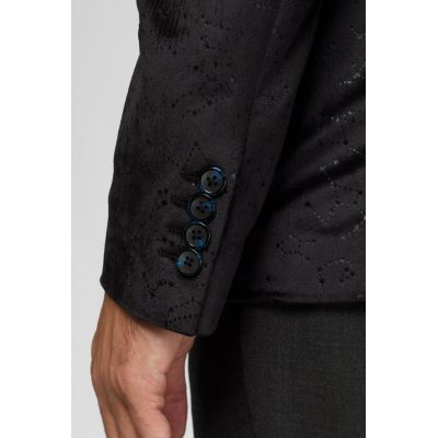 OPPOSUITS Marynarka męska MO1 czarna, galaktyka, gwiazdy, CONSTELLATIONS - BLACK, aksamitna, welur | Sklep GriShop.eu | Marynark