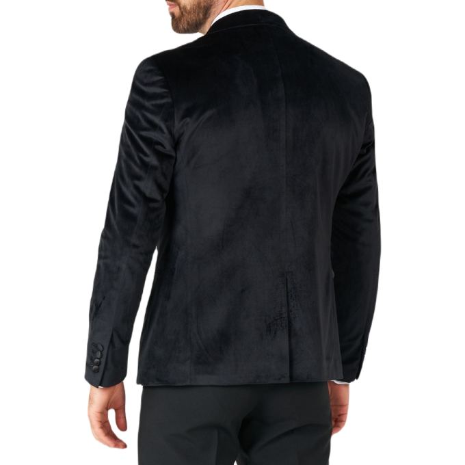 OPPOSUITS Marynarka męska MO2 czarna, aksamit, ekskluzywna, DINNER JACKET - JET SET BLACK | Sklep GriShop.eu | Marynarki