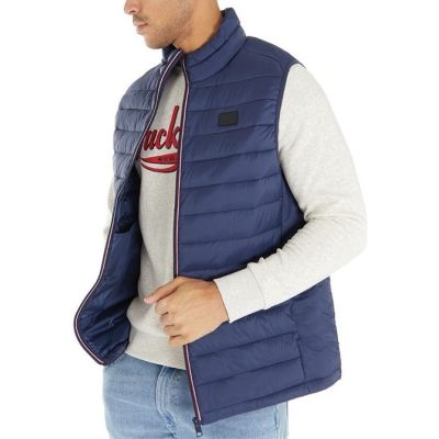 JACK & JONES Kamizelka, bezrękawnik męski KJJ2 granatowy pikowany | Sklep GriShop.eu | Kurtki