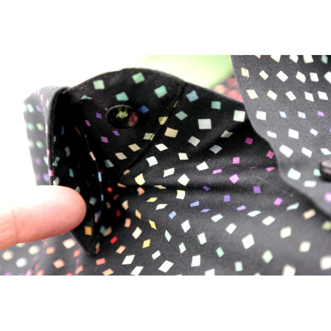 GIOVANNI PERA Koszula męska K002 czarna KOSTKA kolorowa wesoła na prezent | Sklep GriShop.eu | Koszule