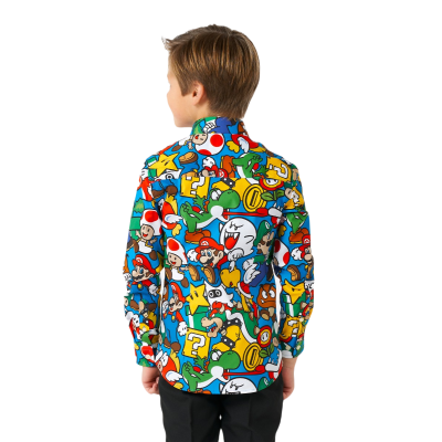 OPPOSUITS Koszula chłopięca O14 kolekcja tata, syn kolorowa SUPER MARIO wesoła gra | Sklep GriShop.eu | Koszule